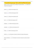 7 Functional groups Test with Verified Answers