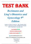 Test Bank For Beckmann and Ling's Obstetrics and Gynecology 9th Edition By Robert Casanova, 9781975180591 (Complete 50 Chapters).