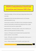 NR599: Comprehensive Final Exam Questions and Answers 100% Pass