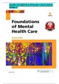 TEST BANK FOR FOUNDATIONS OF MENTAL HEALTH CARE 6TH EDITION BY MORRISON-VALFRE COMPLETE GUIDE ALL CHAPTERS (1-33) LATEST UPDATE 2025 GRADED A+