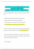 NCLEX RN uworld #06 Questions and Answers 100% Pass LATEST 2025 UPDATE | GRADED A+