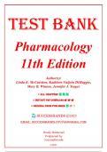 Test Bank for Pharmacology A Patient-Centered Nursing Process Approach 11th Edition by McCuistion,9780323793155  (All Chapters 1-58)