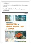 Test Bank - Morrison-Valfre’s Foundations of Mental Health Care in Canada, 1st Edition (Boris Bard-2025)perfect and latest solution