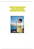 Test Bank - Anatomy & Physiology: An Integrative Approach 4th Edition (Michael McKinley,2025) Chapter 1-29 | All Chapters