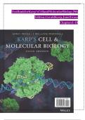 KARP’S CELL AND MOLECULAR BIOLOGY, 9TH EDITION TEST BANK Test Bank For Karp’s Cell and Molecular Biology, 9th Edition By Gerald Karp, Janet Iwasa, Wallace Marshall ISBN: 9781119598169 ISBN: 9781119598244