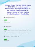 Midterm Exam: NR 546/ NR546 (Latest 2025/ 2026 Update) Advanced Pharmacology: Psychopharmacology for the PMHNP Guide| Questions & Answers| Grade A| 100% Correct (Verified Solutions)- Chamberlain