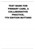 Test Bank Primary Care Interprofessional Collaborative Practice 7th Edition by Terry Mahan Buttaro