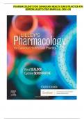 PHARMACOLOGY FOR CANADIAN HEALTH CARE PRACTICE 4TH EDITION LILLEY’S TEST BANK/ALL CHS 1-58