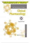 Test Bank For Introductory Clinical Pharmacology 12th Edition By Susan Ford Chapter 1 - 54 | Complete