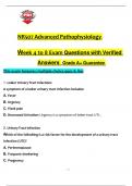 NR507 Advanced Pathophysiology Ẇeek 4 to 8 Exam (2025 / 2026 ) Questions ẇith Verified Ansẇers Grade A+ Guarantee