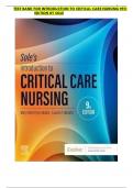 Test Bank for Introduction to Critical Care Nursing 8th Edition by Mary Lou Sole