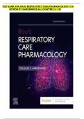 Test Bank- Rau’s Respiratory Care Pharmacology 11th Edition ( Douglas S. Gardenhire,2023) Latest Edition || All Chapters 1-23