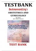 TEST BANK FOR Beckmann and Ling's Obstetrics and Gynecology 8th edition By Robert Casanova | Complete Solution Guide  A+.