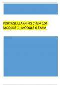 PORTAGE LEARNING CHEM 104 MODULE 1 –MODULE 6 EXAM