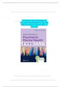 TEST BANK FOR DAVIS ADVANTAGE FOR PSYCHIATRIC MENTAL HEALTH NURSING, 10TH EDITION, KARYN I. MORGAN,MARY C. TOWNSEND, ISBN-13: 9780803699670 | COMPLETE SOLUTION GUIDE A+.