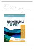 Test Bank For Fundamentals of Nursing 11th Edition .By; Patricia A. Potter, Anne Griffin Perry, Patricia Stockert & Amy Hall | All Chapters 1- 50| Latest Edition 