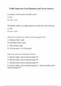 Traffic Supervisor Exam Questions and Correct Answers