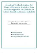 Accredited Test Bank Solution For Financial Statement Analysis, A Data Analytics Approach, 2024 Release, 1st Edition Resutek [All Lessons Included]