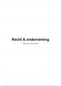 Samenvatting Recht en Onderneming TEW/SEW/HI(B)