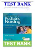 TEST BANK Davis Advantage for Pediatric Nursing: Critical Components of Nursing Care