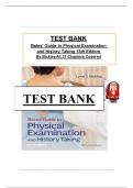 Test Bank - Bates’ Guide to Physical Examination and History Taking 13th Edition (Bickley), Chapter 1 - 27 > Download as a PDF <