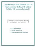 Accredited Test Bank Solution For The Macroeconomy Today, 17th Edition Schiller [All Lessons Included]