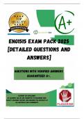 ENG1515 EXAM PACK 2025 [DETAILED QUESTIONS AND ANSWERS]