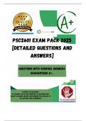 PSC2601 EXAM PACK 2025 [DETAILED QUESTIONS AND ANSWERS]