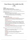 Notes History of the Modern Middle East (IA2V13004)