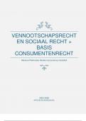 Samenvatting vennootschapsrecht, sociaal recht + basis consumentenrecht ( recht voor accountancy ) 