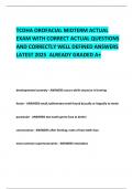 TCDHA OROFACIAL MIDTERM ACTUAL EXAM WITH CORRECT ACTUAL QUESTIONS AND CORRECTLY WELL DEFINED ANSWERS LATEST 2025  ALREADY GRADED A+ 