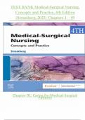 TEST BANK For Dewit's Medical-Surgical Nursing, Concepts and Practice, 4th Edition (Stromberg, 2023), Verified Chapters 1 - 49, Complete Newest Version