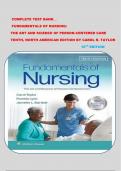  COMPLETE TEST BANK¬¬¬¬¬__  FUNDAMENTALS OF NURSING:  THE ART AND SCIENCE OF PERSON-CENTERED CARE  TENTH, NORTH AMERICAN EDITION BY CAROL R. TAYLOR