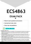 ECS4863 EXAM PACK 2025 - DISTINCTION GUARANTEED