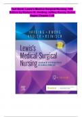 Test Bank: Lewis's Medical-Surgical Nursing, 12th Edition by Mariann M. Harding, Jeffrey Kwong, Debra Hagler Chapter 1-69