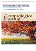 COMPLETE TEST BANK: Gerontological Nursing 9th Edition By Charlotte Eliopoulos Latest Update. 