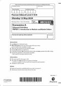 AS-Level & A-Level EDEXCEL 2024 Economics A Question Papers Including All Mark Schemes