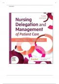 TEST BANK For Nursing Delegation and Management of Patient Care, 3rd Edition by Motacki | Verified Chapters 1 - 21 | Complete Newest Version.