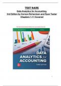 Test Bank  for Data Analytics for Accounting,  3rd Edition by Vernon Richardson and Ryan Teeter  Chapters 1-11 Covered 