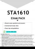 STA1610 EXAM PACK 2025 - DISTINCTION GUARANTEED