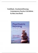 Test Bank for Psychiatric Nursing: Contemporary Practice, 7th Edition by Ann Boyd 2022 |Chapter 1-43 | All Chapters