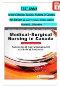 TEST BANK For Lewis's Medical Surgical Nursing in Canada, 4th Edition by Jane Tyerman, Shelley Cobbett, Verified Chapters 1 - 72, Complete Newest Version