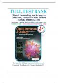 Test Bank For Clinical Immunology and Serology A Laboratory Perspective Fifth Edition by Christine Dorresteyn Miller | Complete Guide A+