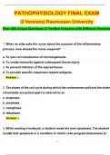 Rasmussen Pathophysiology Final Exam (2 Versions) | 100% Correct Answers | Verified | Latest 2025 Version