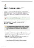 Employer's Liability Notes for the Tort Law Unit of the PGDL