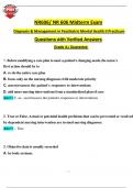 NR606/ NR 606 Midterm Exam ( 2025 / 2026 )  Diagnosis & Management in Psychiatric Mental Health II Practicum Questions ẇith Verified Ansẇers Grade A+ Guarantee