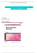 Test Bank - Basic Geriatric Nursing, 7th edition (Williams,  2020), Chapter 1-20 | All Chapters