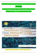 TEST BANK For Edmunds' Pharmacology for the Primary Care Provider, 5th Edition by Zambroski & Rebecca M Lutz | Verified Chapter's 1 - 73 | Complete Newest Version