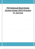 PSI National Real Estate License Exam 2025 Practice A+ Success