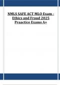 NMLS SAFE ACT MLO Exam - Ethics and Fraud 2025 Praactice Exams A+